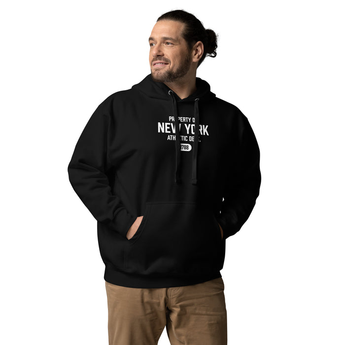 New York Athletic Dept Unisex Premium Hooded Sweatshirt (White Label)