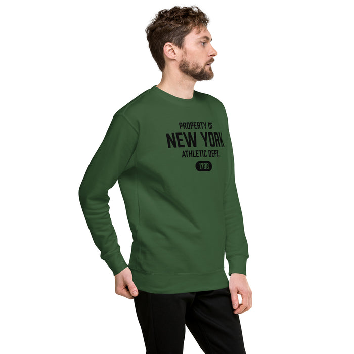 New York Athletic Dept Unisex Premium Crew Neck Sweatshirt (Black Label)