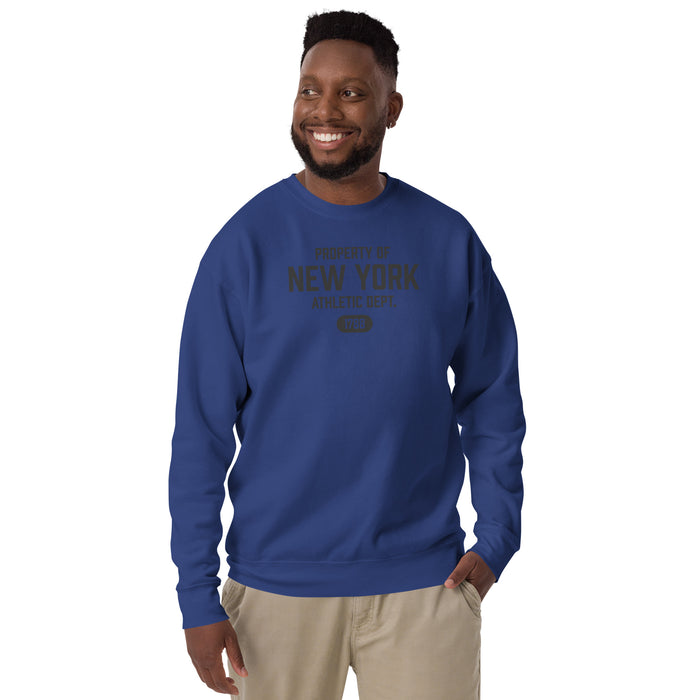 New York Athletic Dept Unisex Premium Crew Neck Sweatshirt (Black Label)