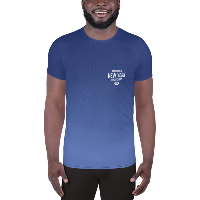 New York Athletic Dept All-Over Print Men's Athletic T-Shirt (White Label)