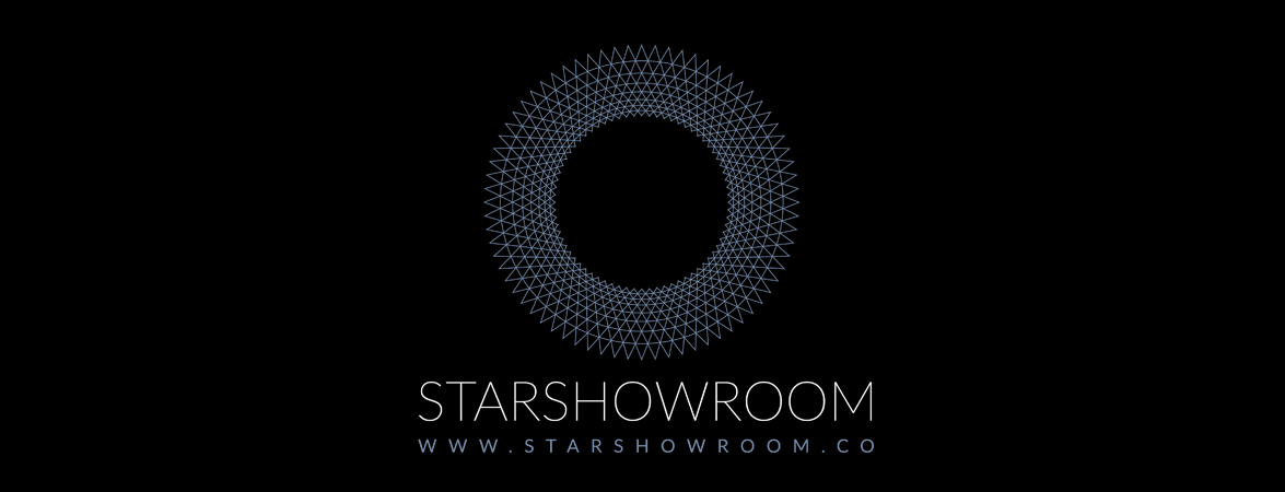 horizontal star showroom homepage banner image of the starburst against the midnight background.