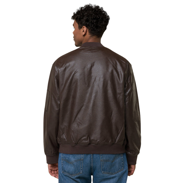 Star Showroom Faux Leather Bomber Jacket