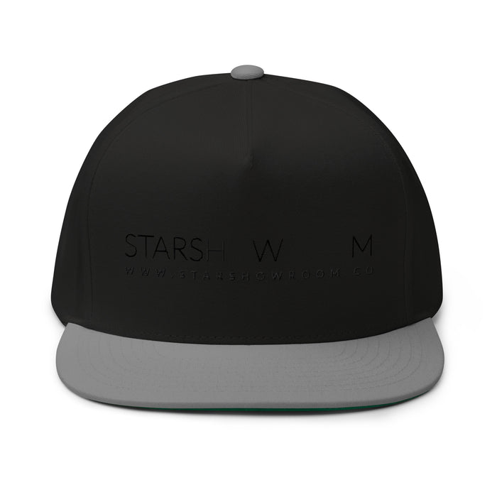 Star Showroom Flat Bill Snap Back Cap (Black / Grey)