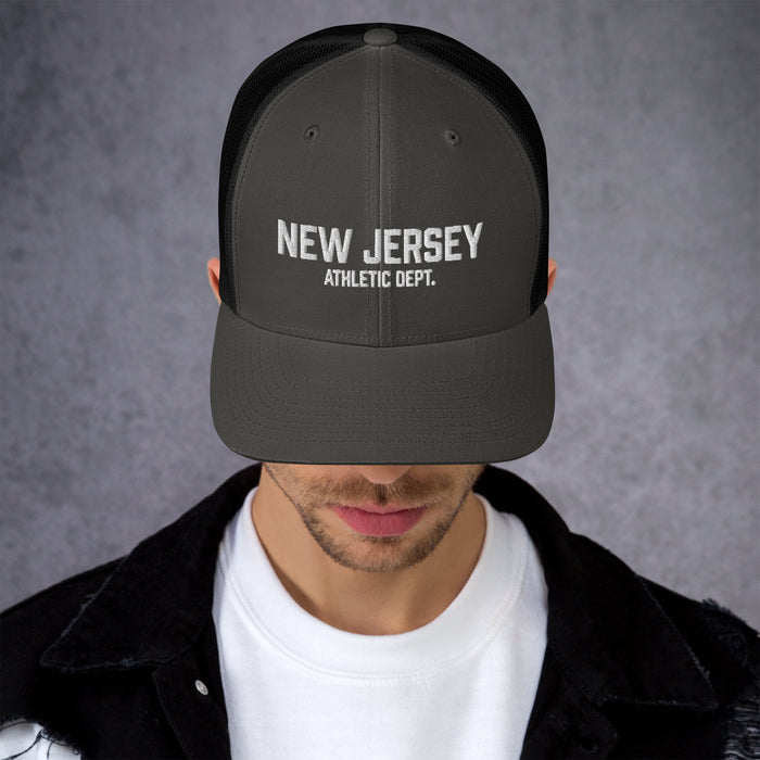 New Jersey Athletic Dept Retro Trucker Cap (White Label)