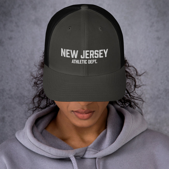 New Jersey Athletic Dept Retro Trucker Cap (White Label)