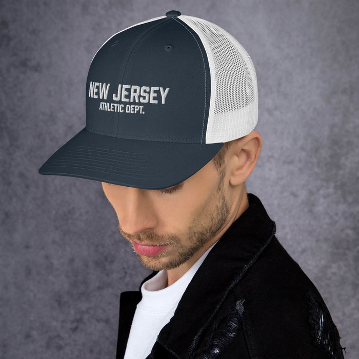 New Jersey Athletic Dept Retro Trucker Cap (White Label)