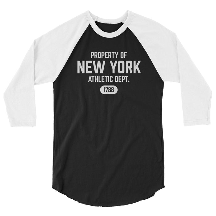 New York Athletic Dept Unisex ¾ Raglan Sleeve (White Label)