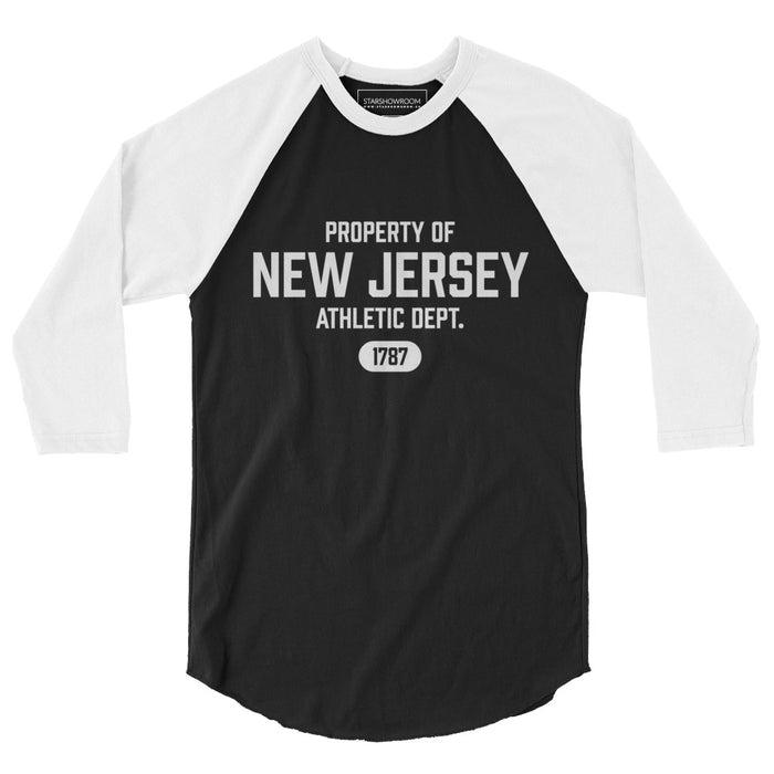 New Jersey Athletic Dept Unisex ¾ Raglan Sleeve (White Label)