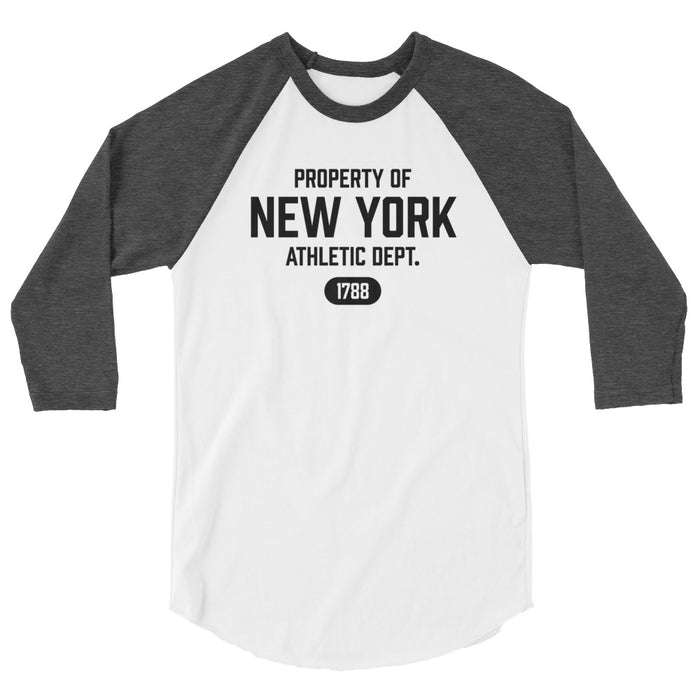 New York Athletic Dept Unisex ¾ Raglan Sleeve (Black Label)