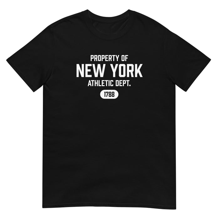 New York Athletic Dept Short-Sleeve Unisex T-Shirt (White Label)