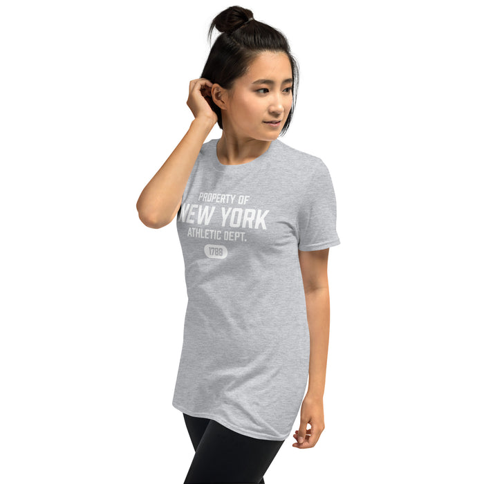 New York Athletic Dept Short-Sleeve Unisex T-Shirt (White Label)