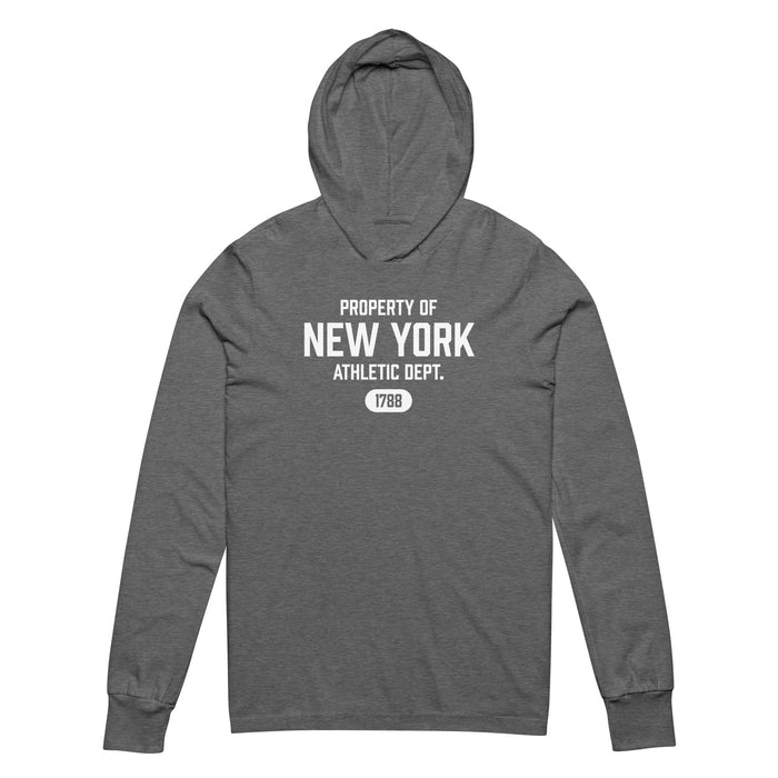 New York Athletic Dept Hooded Long-Sleeve T-Shirt (White Label)