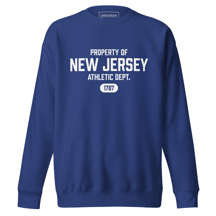 New Jersey Athletic Department Unisex Premium Crew Neck Sweatshirt (White Label)