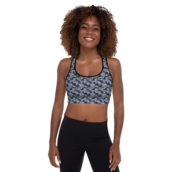 Floral Camouflage Padded Sports Bra
