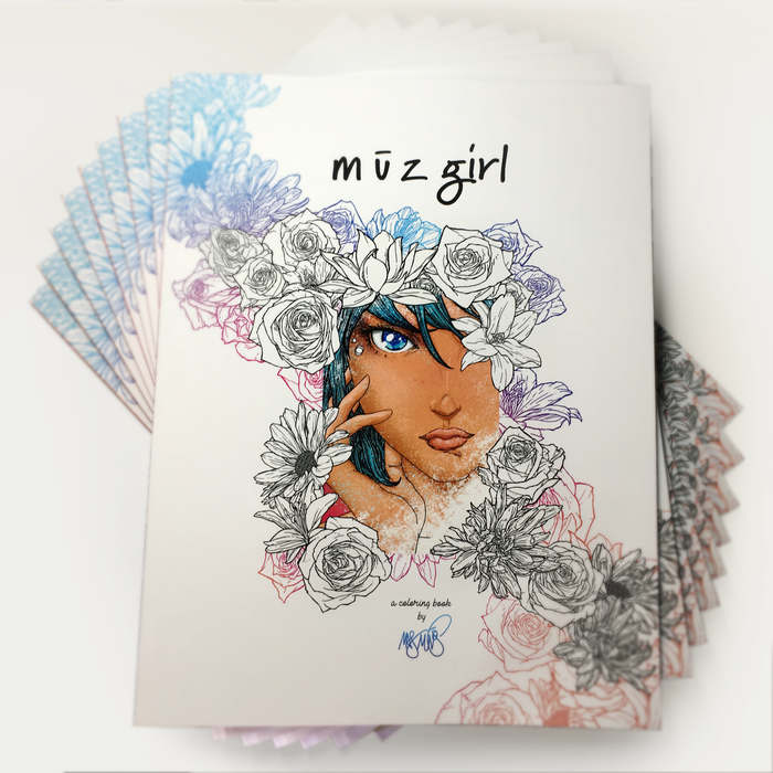 m ū z girl: a Coloring Book by Mark Muñoz