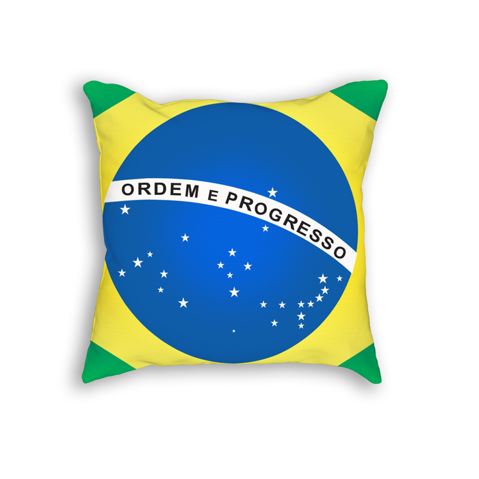 Brazil Flag Throw Pillow