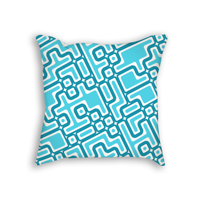 Maze Pattern Throw Pillow