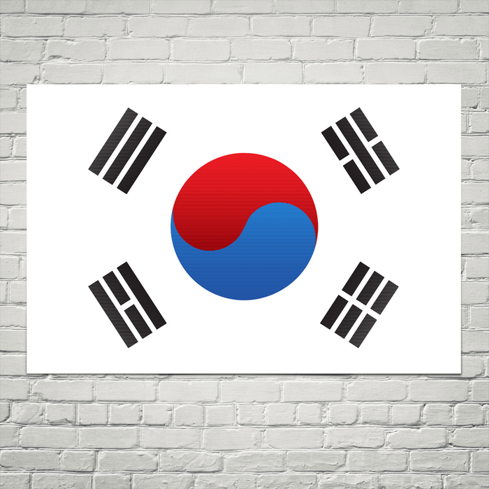 South Korea Flag Wall Art