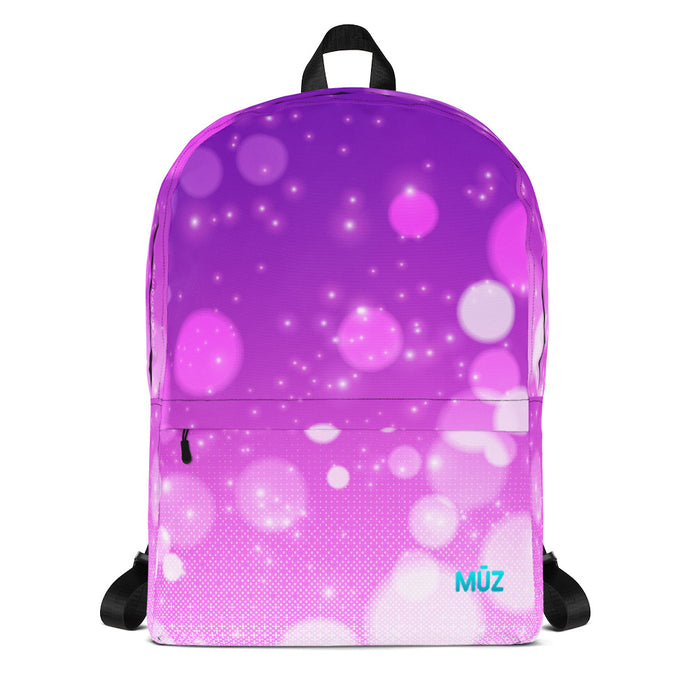 m ū z "Neon Bokeh" backpack