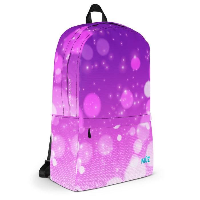 m ū z "Neon Bokeh" backpack